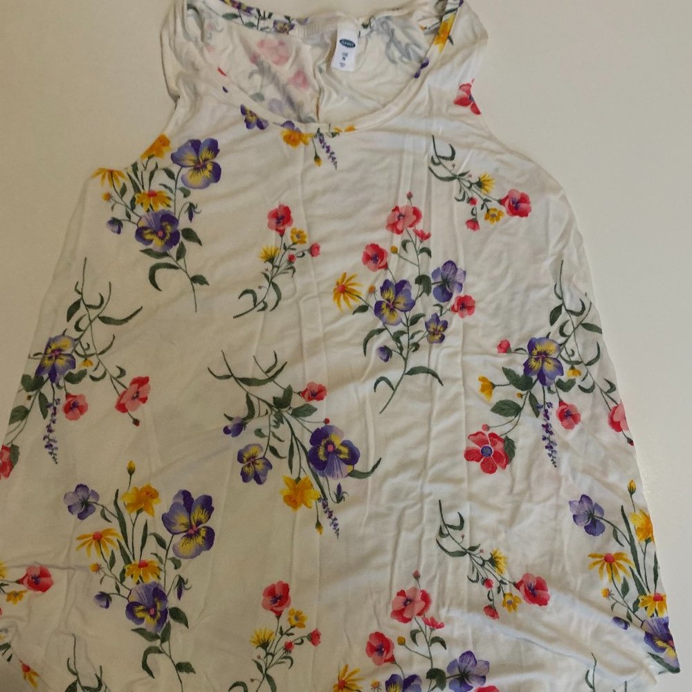 OLD NAVY LUXE FLORAL TANK TOP